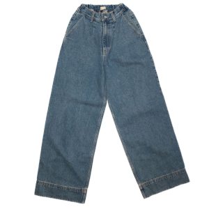 BIG HEM DENIM JEANS