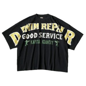 18.5/- JERSEY HUGE T-SHIRT (DENIM REPAIR)